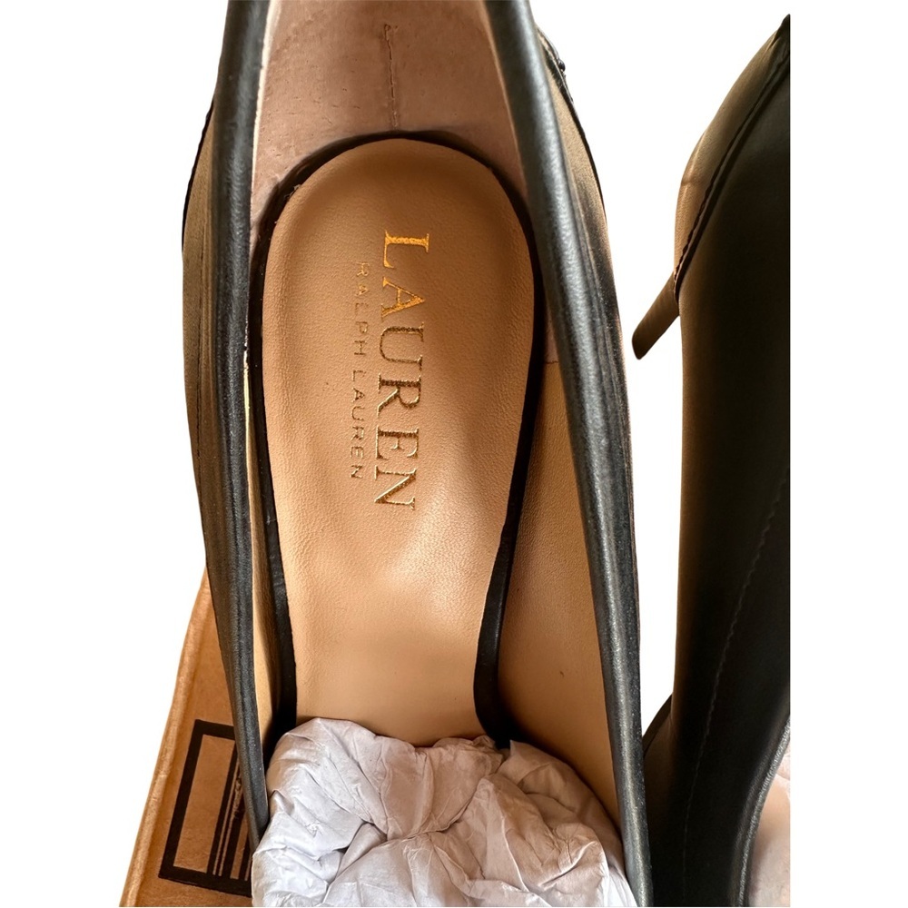 Ralph Lauren Colleen Leather Pump Black Women’s Size 8.5 - Picture 7 of 9